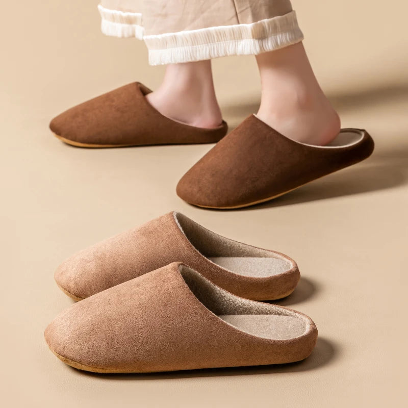 Chaussons “Velours d’Hiver” Mixte – Confort Silencieux & Élégance au Quotidien