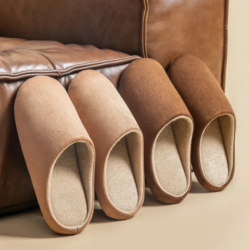Chaussons “Velours d’Hiver” Mixte – Confort Silencieux & Élégance au Quotidien